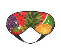 Fresh Fruits Pineapple Print Comfortable Eye Mask Breathable Adjustable Men Women Lightweight Travel Yoga Work