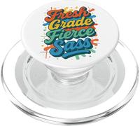 Fresh Grade Fierce Sass Cool Back To School Typography PopSockets PopGrip for MagSafe