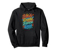 Fresh Grade Fierce Sass Cool Back To School Typography Pullover Hoodie