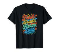 Fresh Grade Fierce Sass Cool Back to School Typography T-Shirt