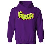 Fresh Graffiti Spray Prince Style Unisex Pullover Hoodie Purple (XS)