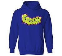 Fresh Graffiti Spray Prince Style Unisex Pullover Hoodie Royal Blue (XL)