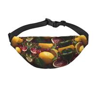 Fresh Grapefruit Lemon Large Fashion Crossbody Waist Bag, Travel Casual Boys Waist Bag, Suitable for Sports, Running, Cycling, Traveling, Fishing
