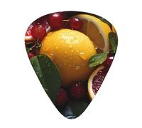 Fresh Grapefruit Lemon Printed pick set - 12 pieces, thin, medium and thick guitar picks, suitable for guitar, bass, electric guitar and ukulele