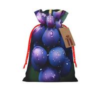 Fresh Grapes Drawstring Gift Bags Reusable Gift Wrapping Pouches For Birthday, Wedding, Party Favours & Festive Presents