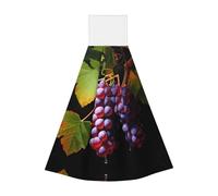 Fresh Grapes Hangable portable towel, velvet super absorbent kitchen towel, children's adult bathroom kitchen hanging towel