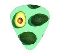 Fresh Green Avocado Fitness People Exercise,12 Pcs Guitar Pick,3 Different Thickness Plectrums for Acoustic Guitar Bass Ukulele (0.46mm 0.96mm 0.71mm)