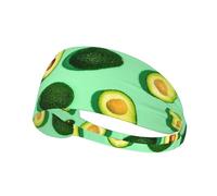 Fresh Green Avocado Fitness People Exercise,Sports Sweatband for Unisex Multi Headband Elastic Exercise Hairband