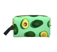 Fresh Green Avocado Fitness People ExerciseMakeup Trave Bag for Women,Cosmetic Large Capacity Organizer