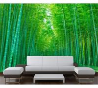 Fresh Green Bamboo Path 3D Wallpaper Textured Silk Easy Install Living Room Sofa Bedroom Dining Room Home Decoration Wall-300cm×210cm