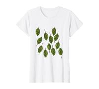 Fresh Green Leaves Value Graphic T-Shirt, Women, White, S