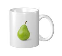 Fresh Green Pear Ceramic Cup, Elegant Coffee Mug Tee Drinkware Water Cup for Home Office 11oz