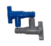 Fresh & Grey Water Drainage Tap Pair for Caravan & Motorhome - Fits 28.5mm Hose - Blue & Grey Waste Outlet Set