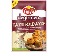 [Fresh Guarantee] FULYA Fresh Kataifi Kadayif Shredded Fillo Dough Pastry Kadaifi Threads Taze Kadayif for Dubai Chocolate 400 Gram mit Pufai