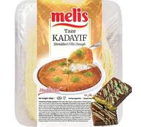 [Fresh Guarantee] Melis Fresh Kataifi Kadayif Shredded Fillo Dough Pastry Kadaifi Threads Taze Kadayıf for Dubai Chocolate 400 Gram