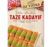 [Fresh Guarantee] OZYUFKA Fresh Kataifi Kadayif Shredded Fillo Dough Pastry Kadaifi Threads Taze Kadayif for Dubai Chocolate 400 Gram mit Pufai
