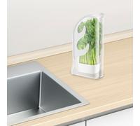 Fresh Herb Keeper Herb Storage Containers Herb Saver for Refrigerator with Clear Front Lid Reusable Herb Fridge Storage Waterproof Vegetable Preservation Bottle for Cilantro Mint Parsley Asparagus