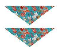 Fresh Highbush Cranberry Fruit Turquoise cute dog bandanas Unique Shape Adjustable Fit Unisex Puppy Cat Pet Scarf Cute Pet Holiday Accessories Decor for Dogs Cats L