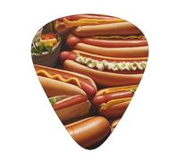 Fresh hot dogs Printed pick set - 12 pieces, thin, medium and thick guitar picks, suitable for guitar, bass, electric guitar and ukulele