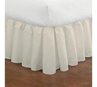 FRESH IDEAS Bedding Ruffled Bedskirt, Classic 14” drop length, Gathered Styling, Full, Ivory (FRE30114IVOR02)