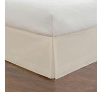 Fresh Ideas Classic 14” drop length, Pleated Styling Bedding Tailored Bedskirt, Cal King, Ivory