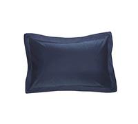 Fresh Ideas Poplin Tailored 2-Pack Pillow Sham, Standard, Navy