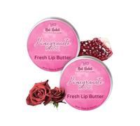 Fresh Infused Pomegranate Rose Lip Butter With Desi Ghee Raw Honey For Lip Pigmentation, Lightening, Dark And Chapped Lips (10gm) (Pack of 2)