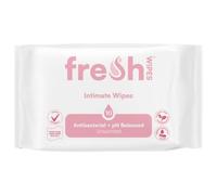 FreshWipes Unscented Intimate Hygiene Wipes 1 Pack (10 Wipes) - Antibacterial & Biodegradable Wet Wipes for Women & Men - Odour Removing & pH Balanced for Sensitive Skin - Dermatologically Tested