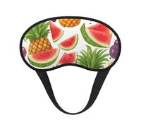 Fresh Juicy Fruits Pineapple Berries Grape Orange Print Fashion Sleep Eye Mask for Men Women, 100% Blackout Eye Mask, Soft Covering Strong Light, Suitable for Travel/Yoga/Nap