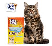 Fresh Kitty 10 Count Litter Box Liners Durable, Easy Clean Up Elastic Jumbo Scented Odor Zorb Litter Pan Box Liners, Bags for Pet Cats