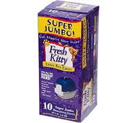 Fresh Kitty Super Thick, Durable, Easy Clean Up Jumbo Drawstring Scented Litter Pan Box Liners, Bags for Pet Cats, 10 ct