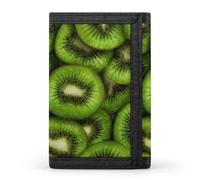 Fresh Kiwi Fruits Funny Slim Trifold Wallet for Men Front Pocket Purse with Credit Card Holder