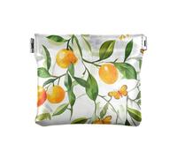 Fresh Kumquat Fruit Women's PU Leather Coin Purse Unique Change Wallet for Women Boys Girls, Fresh Kumquat Fruit, 4.33"(L) x 3.74"(W) x 0.39"(H), Classic