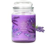 Fresh Lavender Candle 22oz - Large Forest Aromatherapy Soy Blend Candle with Crackling Wooden Wick, 85 Hour Burn - Luxury Gift Box for Home Decor & Relaxation by Spotless Leopard
