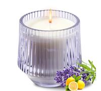 Fresh Lavender Lemon Eucalyptus Scented Candles Gifts for Women Mom, Natural Soy Wax Scented Candles for Home, Aromatherapy Jar Candle for Calming and Relaxing, New Home Present