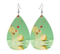Fresh Lemon Leather earrings, European and American style earrings for young women, birthday gifts/Valentine's Day gifts