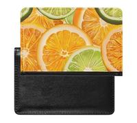 Fresh Lemon Orange Slices Passport Holder Cover Wallet Slim Passport Protector Card Holder Travel Accessories