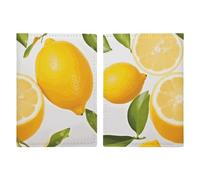Fresh Lemon Passport Holder, ID Card Protector Case Passport Holder with Slot Passports Travel Wallet Document Cover for Women And Men