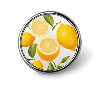 Fresh Lemon Round Badge Cute Brooch Hats Jackets Decor Personalized Lapel Pin Clothing Jewelry Accessories for Wedding Party Gift