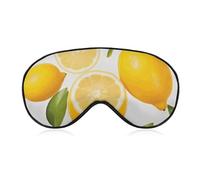 Fresh Lemon Sleep Mask for Women Men Side Sleeper Eye Cover with Adjustable Strap Soft Breathable Blackout Mask Slip-Free Deep Sleeping Travel Essentials