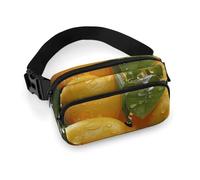 Fresh Lemon Waist Bag Large Capacity Fanny Pack Adjustable Belt Crossbody Bags Portable Waist Packs For Outdoors Traveling Casual Running