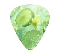 Fresh Lime guitar pick set, 3 different thicknesses, 12 pieces for a variety of instruments