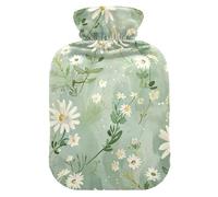 Fresh Little Daisy Pastoral Style hot Bottle Water Bag with Soft Cover, 1L Water Bottle Bag for ( Scenario), Pain Relief, bolsas para agua Caliente