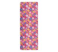 Fresh Little Flowers Peach mens yoga mat for home printed, non slip, yoga towel non slip with bag tapete para ejercicio 71x26 inches