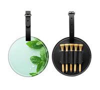 Fresh Mint Black Printed Golf tee Storage Bag - for Men only, Durable PU Material, Easy to Carry, Enhance The Golf Experience