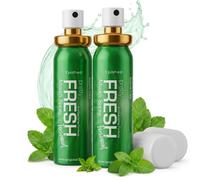 Fresh Mint Breath Spray, 2 x 20ml Antibacterial Sugar Free Breath Freshener for Bad Breath & Smokers, Oral Hygiene Mouth Spray, Long Lasting Fresh Breath