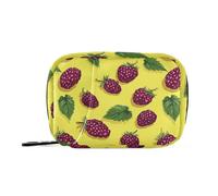 Fresh Mulberry Fruit Yellow medical bag with Detachable Compartments portable medication travel case