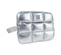 Fresh ’n Rebel Coze Note - Puffy Laptop Sleeve 13-14 Inch - Protective Laptop Case for MacBook Air 13, MacBook Pro 14, MacBook Neo & iPad Pro 12.9 - Bump and Scratch Protection (Liquid Silver)