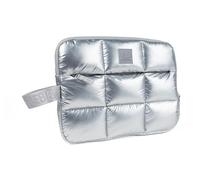 Fresh ’n Rebel Coze Note+ - Puffy Laptop Sleeve 15-16 Inch - Protective Laptop Case for MacBook Air 15, MacBook Pro 16 & Notebooks up to 16 Inch - Bump and Scratch Protection (Liquid Silver)