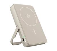 Fresh 'n Rebel Magnetic Wireless Power Bank 10000mAh - MagSafe Compatible - Qi2-15W Wireless Charging - Portable Charger iPhone 17/16/15/14/13/12 & Android Qi Devices - with Stand (Silky Sand)